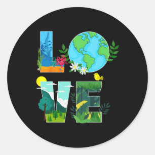 Earth Day Shirt Teacher Environment Day Recycle Ea Classic Round Sticker