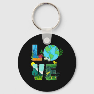 Earth Day Shirt Teacher Environment Day Recycle Ea Key Ring