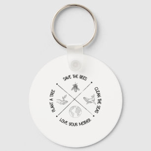 Earth Day Shirts Plant A Tree Key Ring