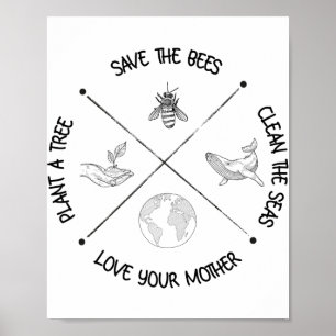 Earth Day Shirts Plant A Tree Poster
