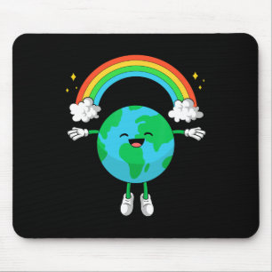 Earth Day Shirts Women Men Happy Earth Day Rainbow Mouse Pad