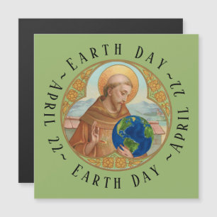 Earth Day & St Francis Magnetic Greeting Card