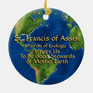 Earth Day & St. Francis of Assisi Ceramic Ornament