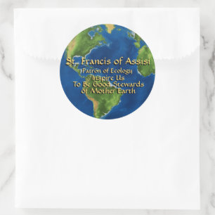 Earth Day & St. Francis of Assisi Classic Round Sticker