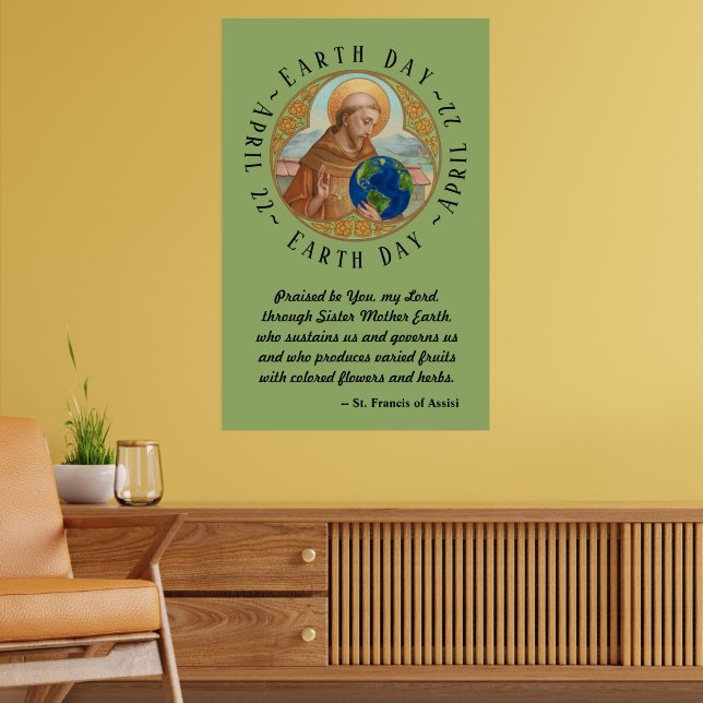 Earth Day & St. Francis of Assisi Poster (Living Room 2)