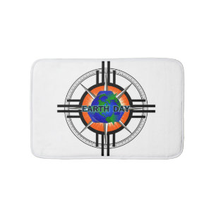 Earth Day Star Crown Bath Mat