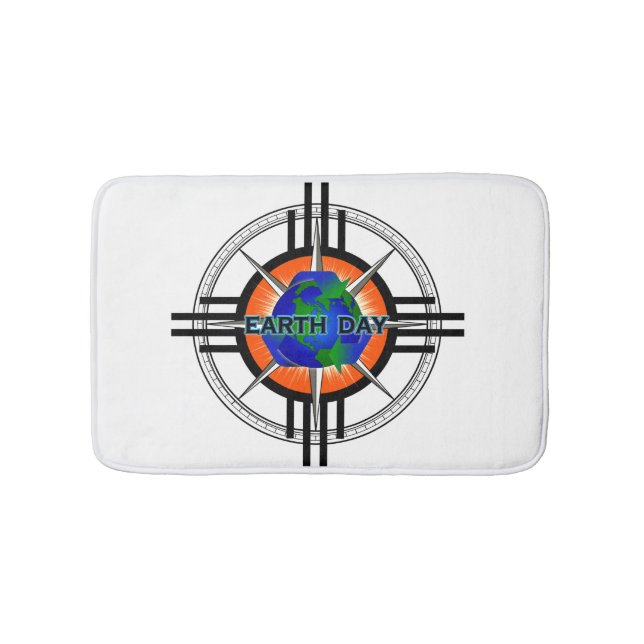 Earth Day Star Crown Bath Mat (Front)