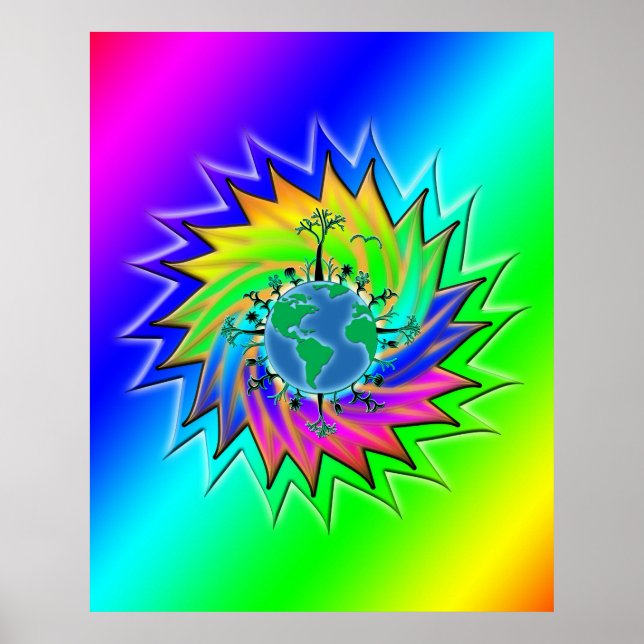 Earth Day ~ Sunburst Poster (Front)
