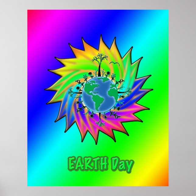 Earth Day ~ Sunburst Poster (Front)