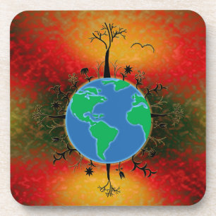 Earth Day ~ Sunset Coaster
