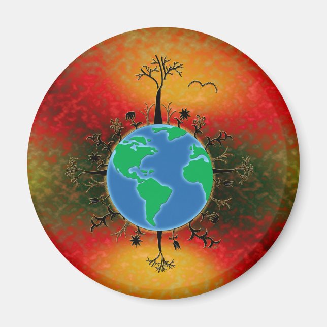 Earth Day ~ Sunset Magnet (Front)