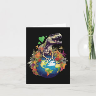 Earth Day T-rex For Toddlers Men Card