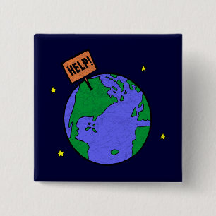 Earth Day T Shirts and Gifts 15 Cm Square Badge