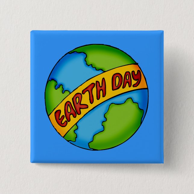 Earth Day T Shirts and Gifts 15 Cm Square Badge (Front)