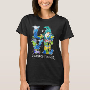 Earth Day Teacher Gnome Economics Teacher T-Shirt