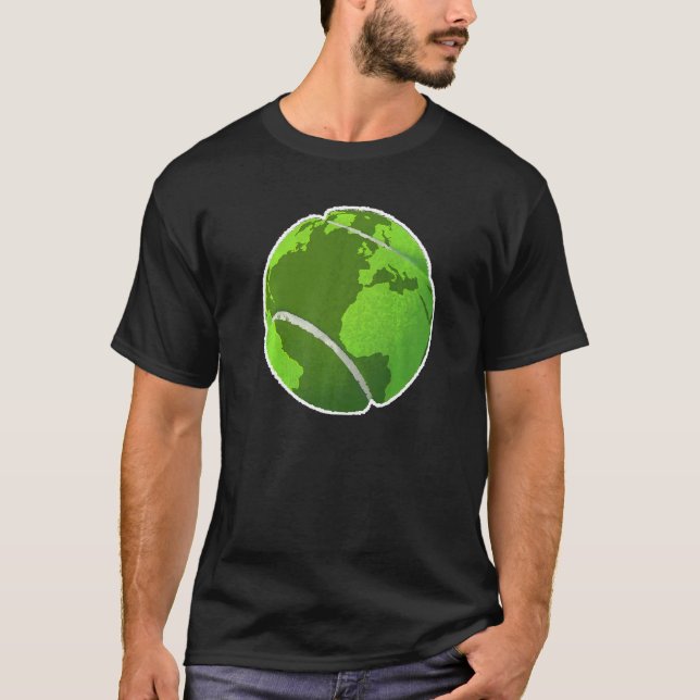 Earth Day Tennis Ball For Environmentalists & Tenn T-Shirt (Front)