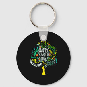 Earth day tree save earth inspiration  key ring
