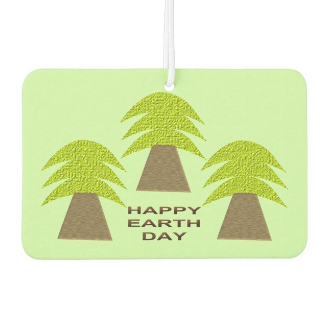 Earth Day Trees Car Air Freshener (Front)