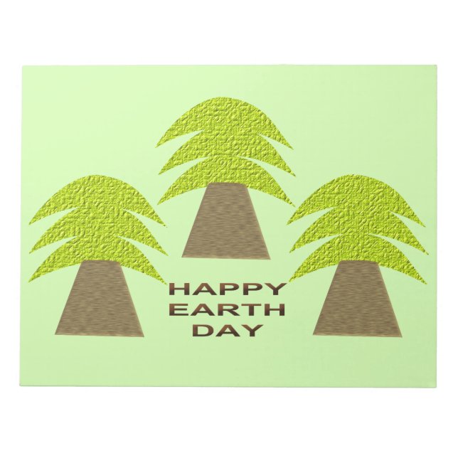 Earth Day Trees Notepad (Front)