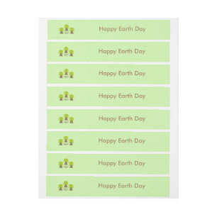Earth Day Trees Personalised Wraparound Address Label