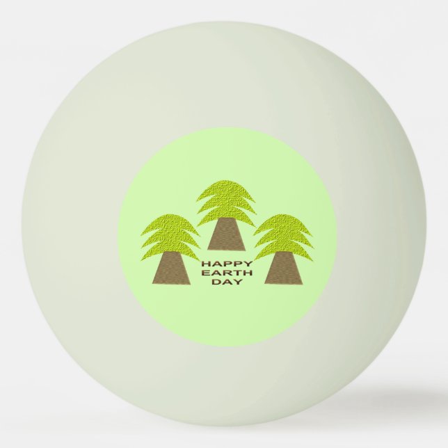 Earth Day Trees Ping Pong Ball (Front)