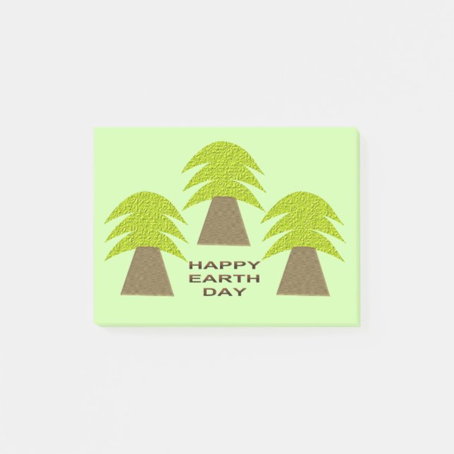 Earth Day Trees Post-it Notes (Front)