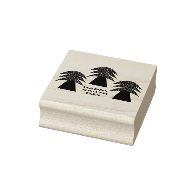 Earth Day Trees Rubber Stamp (Stamp)