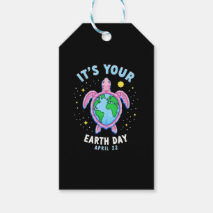 Earth Day Turtle Design April 22 For Nature Lovers Gift Tags