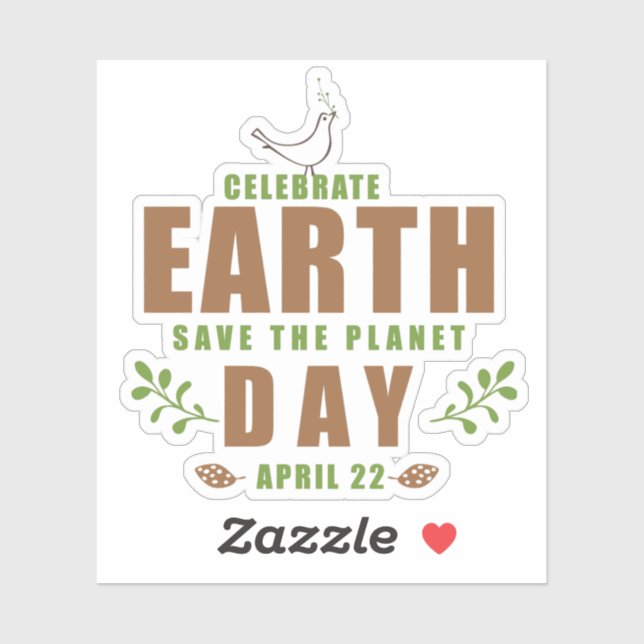 Earth Day typography design Save the planet (Sheet)