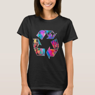 Earth Day Vintage Recycle Reduce Reuse Waste Logo T-Shirt