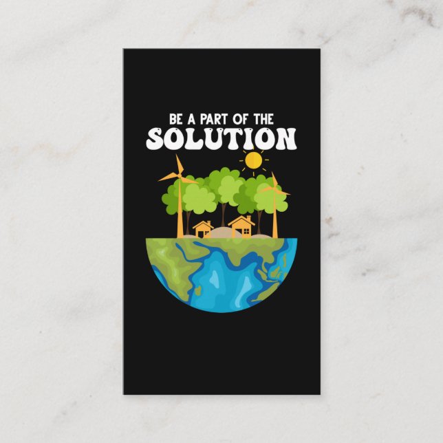 Earth Day World Ecology Rescue Environment Business Card (Front)