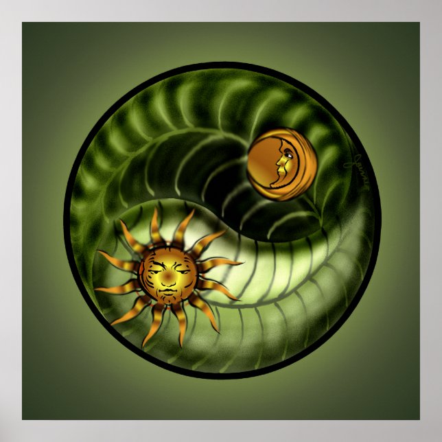 Earth Day Yin Yang Print (Front)