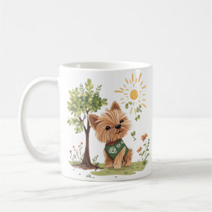 Earth Day Yorkie Dog Gardening Coffee Mug