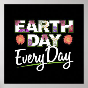 Earth Day - Zinnia Flower Nature Lover Poster