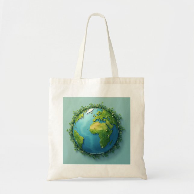 Earth-Design Eco Bag - A Small Step for the Planet (Front)