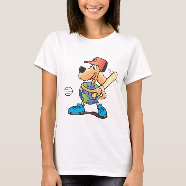 Earth Dog Baseball T-Shirt (Front)