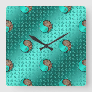 Earth Dog Square Wall Clock