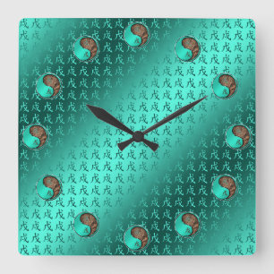 Earth Dog Square Wall Clock