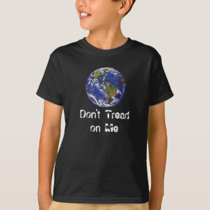 Earth Don't Tread on Me Kids Dark T-Shirt