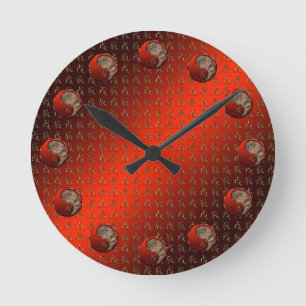 Earth Dragon Round Clock