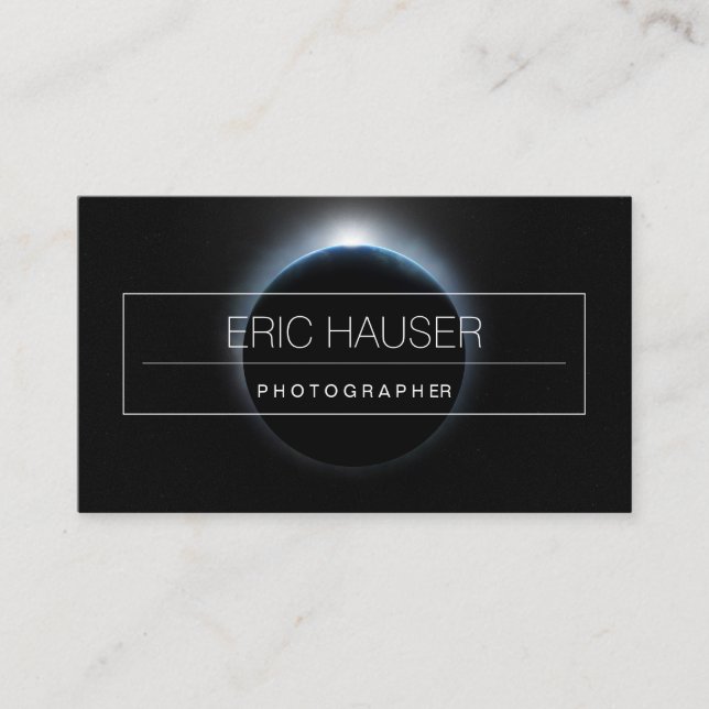 Earth Eclipse Photographer Business Cards (Front)