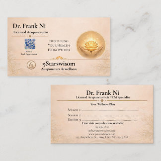 Earth Element Acupuncture Business Card Wellness