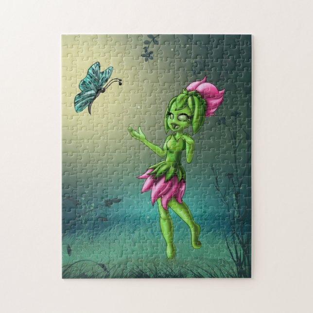 Earth Element and Butterfly Jigsaw Puzzle (Vertical)