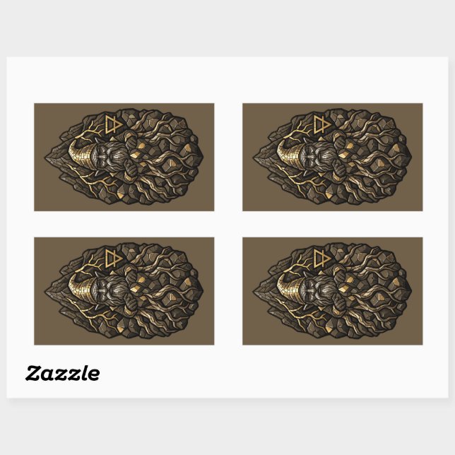 Earth Element Rectangular Sticker (Sheet)