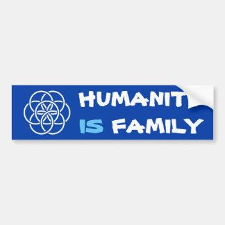 Earth Flag Family Bumper Sticker
