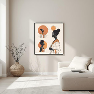 Earth Flow – Abstract Botanical Feminine Art Poster