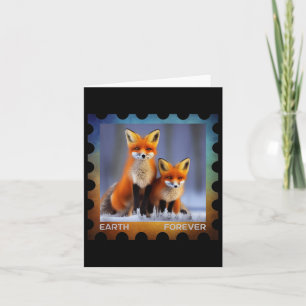 Earth Forever Environmental Protection Stamp Snow  Card