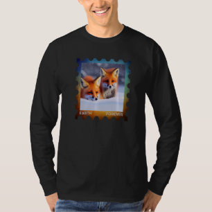 EARTH FOREVER Environmental Protection Stamp Snow T-Shirt