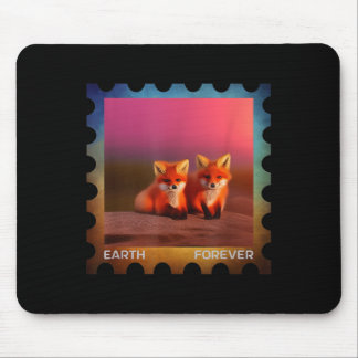 Earth Forever Environmental Protection Stamp Sunse Mouse Pad