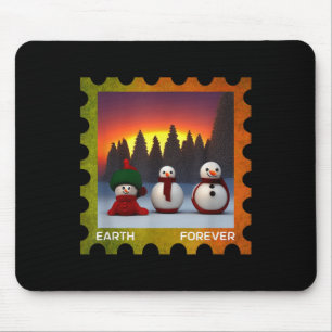 Earth Forever Environmental Protection Stamp Sunse Mouse Pad